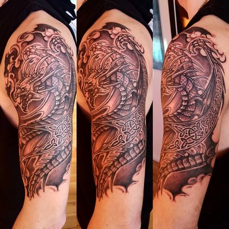 Tattoos - Celtic Dragon Sleeve - 130835